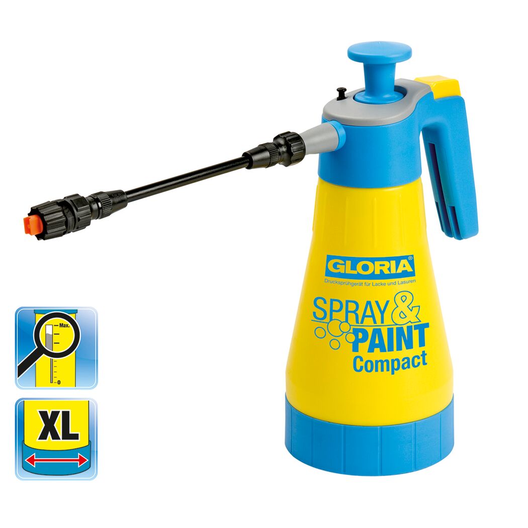 Gloria Drucksprühgerät Spray & Paint Compact, gelb-blau