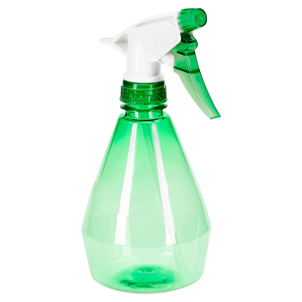 Grüne Sprühflasche mit weißem Sprühkopf