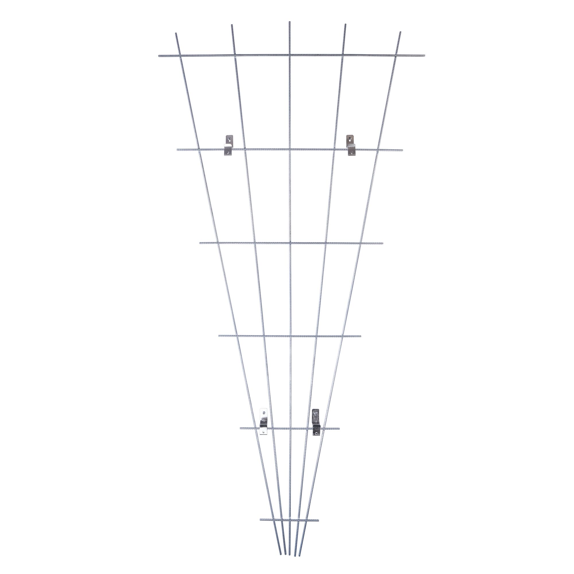 Metallenes Rosenspalier in Fächerform