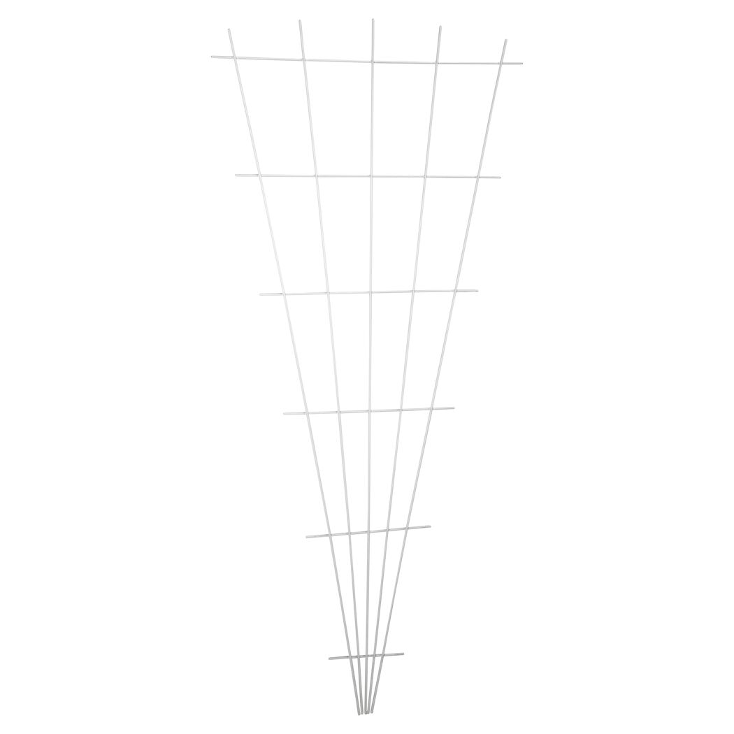 Weißes Rankspalier in V-Form