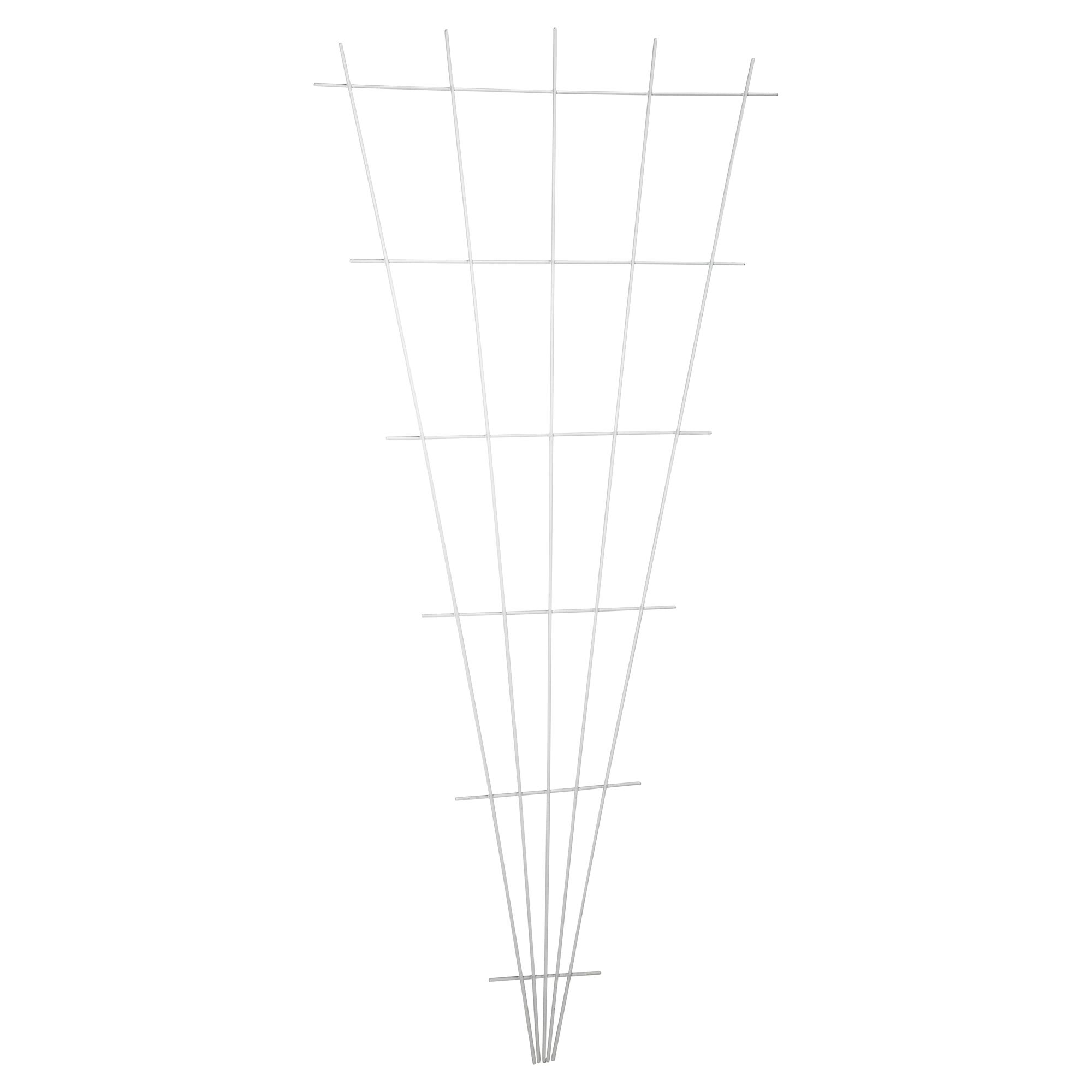Weißes Rankspalier in V-Form