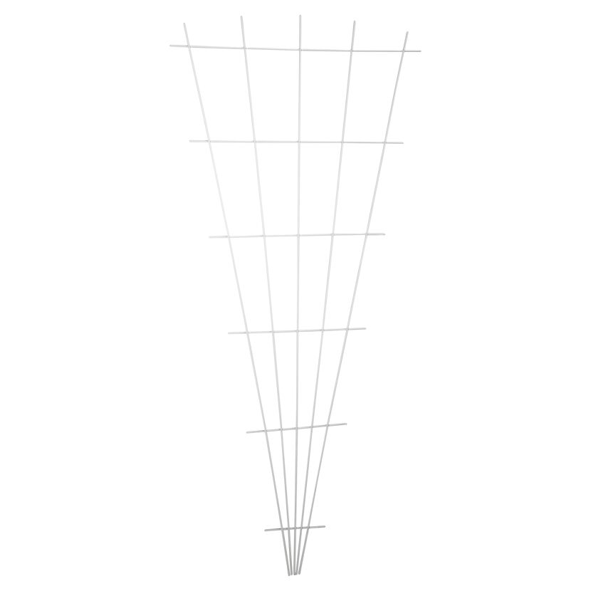 Weißes Rankspalier in V-Form