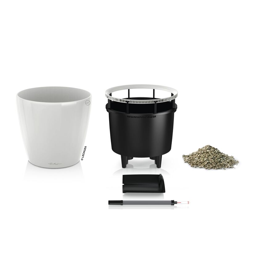 Lechuza Übertöpfe Classico 21 cm, weiss, Einzelteile