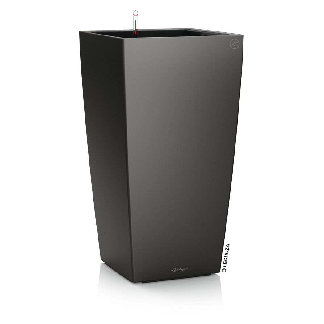 Grauer Pflanztopf Cubico von Lechuza
