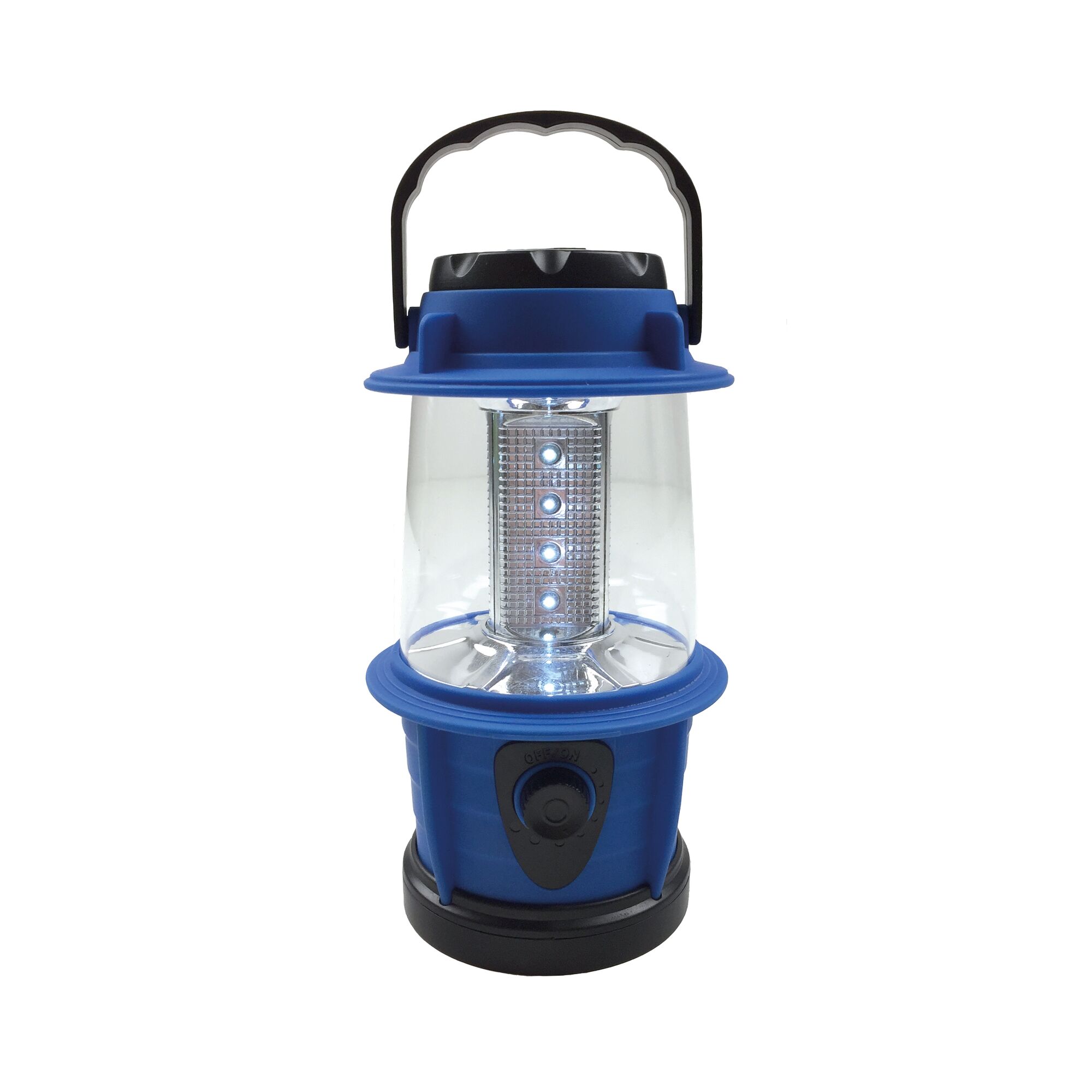 Blaue LED Campinglampe mit Tragegriff