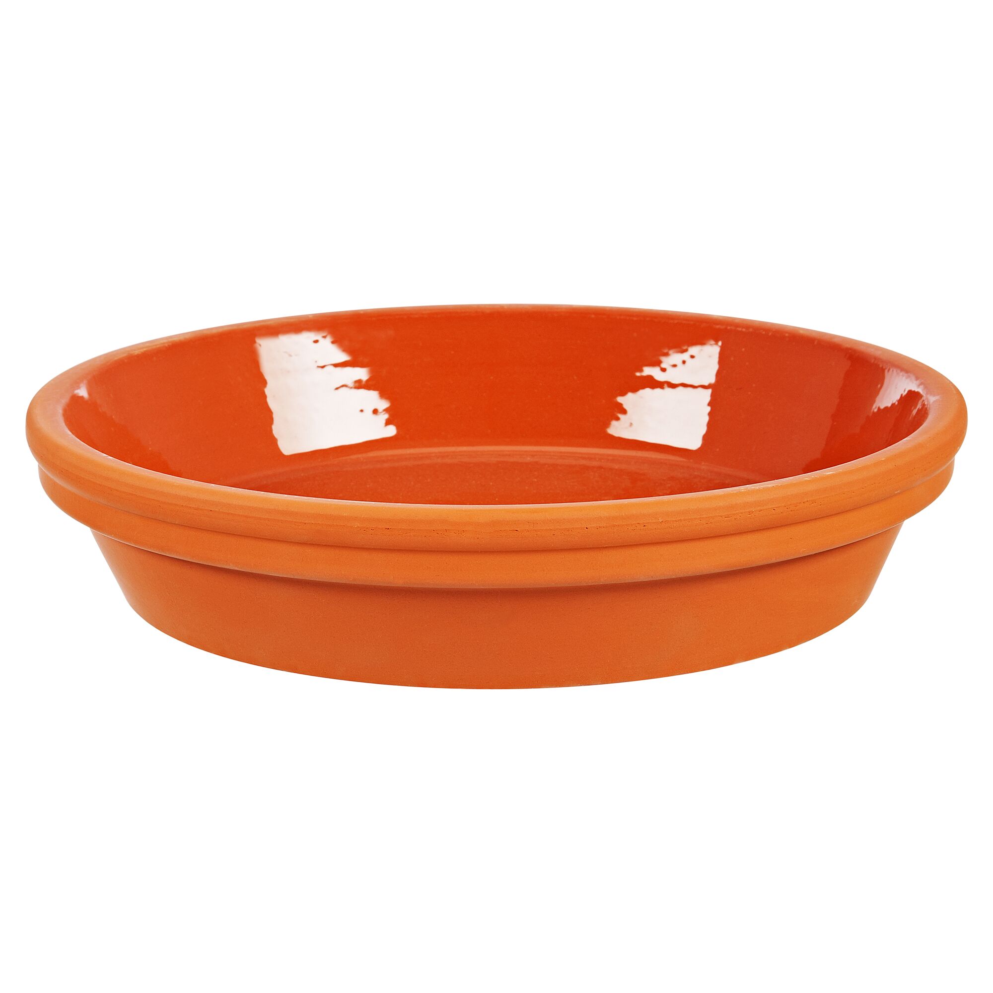 Runder, orangefarbener Untersetzer