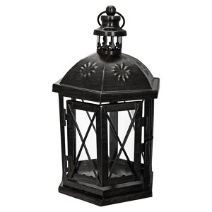 Laterne Metall braun 20 cm