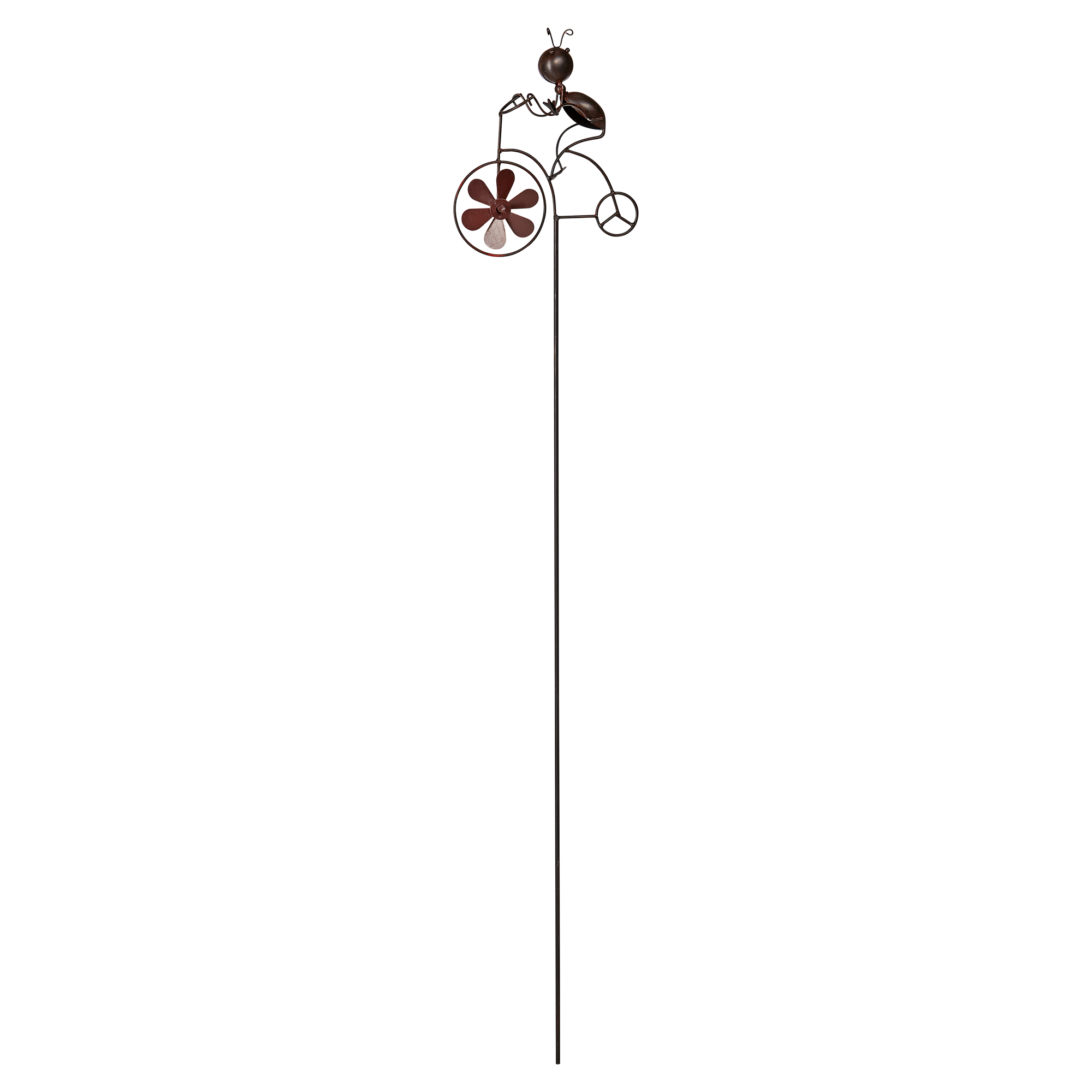 Gartenstecker 110 cm Ameise auf Fahrrad