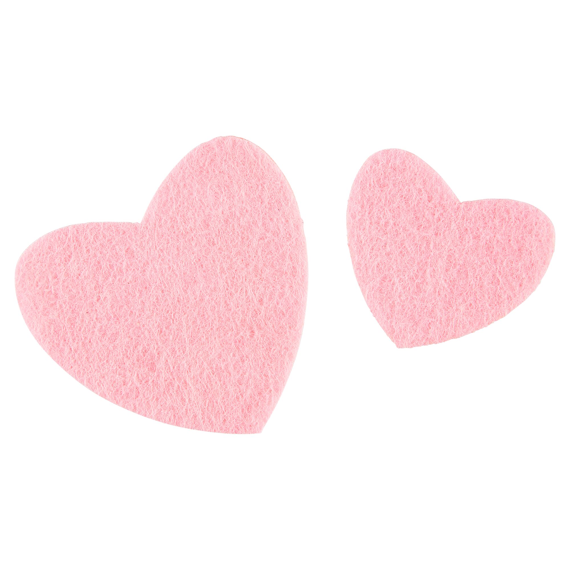 Zwei pinke Filzherzen