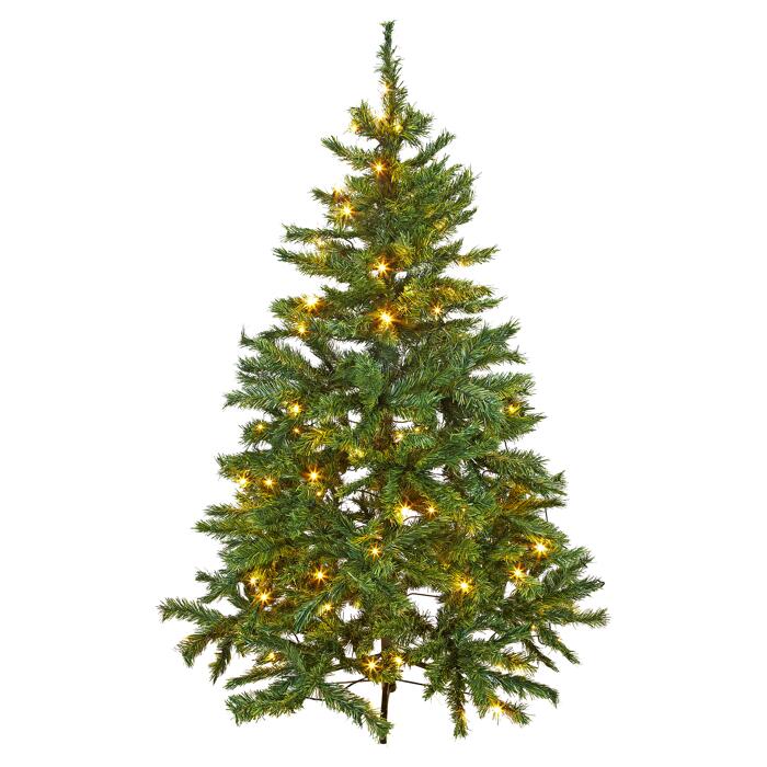 Künstlicher Tannenbaum grün 120 cm, mit LEDBeleuchtung