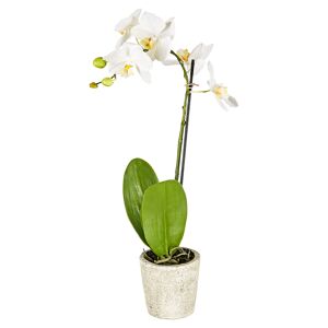 Kunstblume Orchidee weiß 48 cm