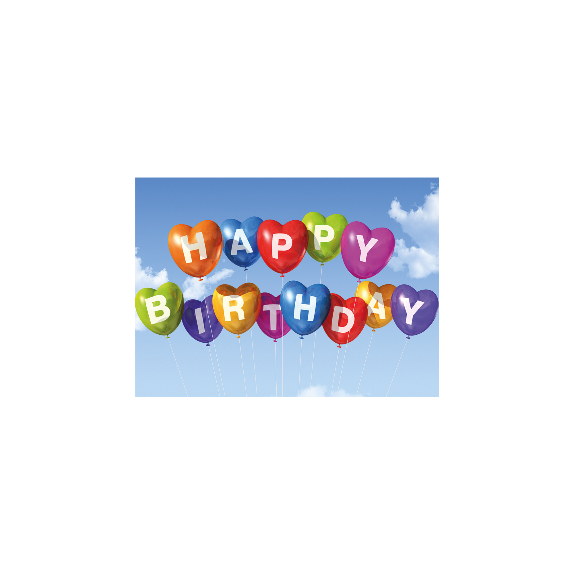 Mini-Grußkarte zum Geburtstag Herzballons + product picture
