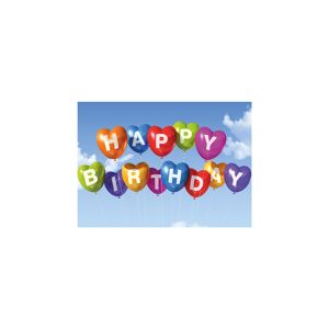 Mini-Grußkarte zum Geburtstag Herzballons