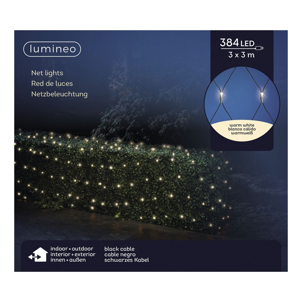 Lumineo LED Lichternetz 3 x 3 m warmweiß