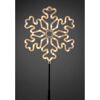 LED-Gartenstecker 'Schneeflocke' 56 LEDs warmweiß 25 x 53 cm