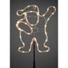 LED-Gartenstecker 'Santa' 39 LEDs warmweiß 26 x 48,7 cm