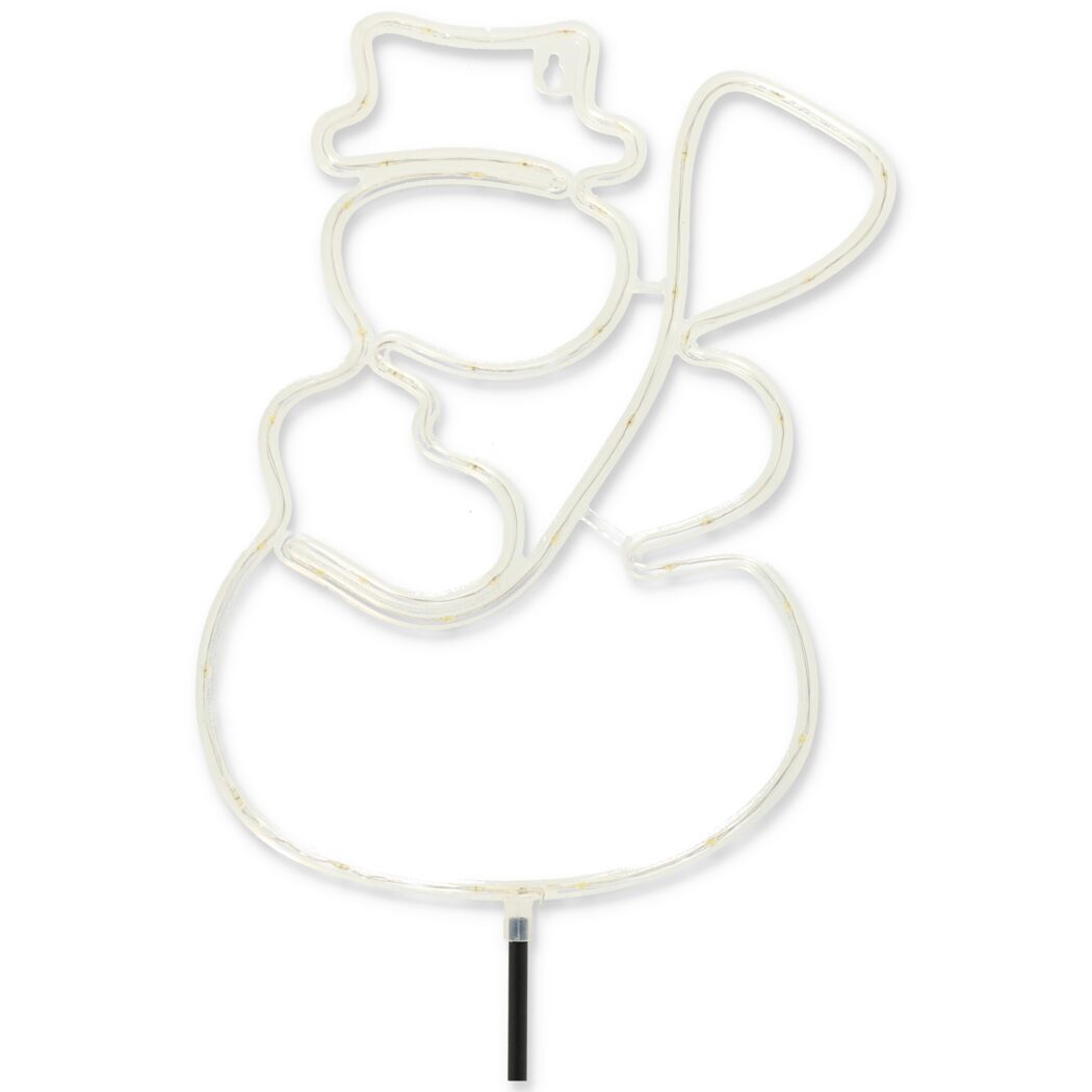 LED-Gartenstecker 'Schneemann' 39 LEDs warmweiß 22,3 x 57,5 cm