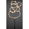 LED-Gartenstecker 'Schneemann' 39 LEDs warmweiß 22,3 x 57,5 cm