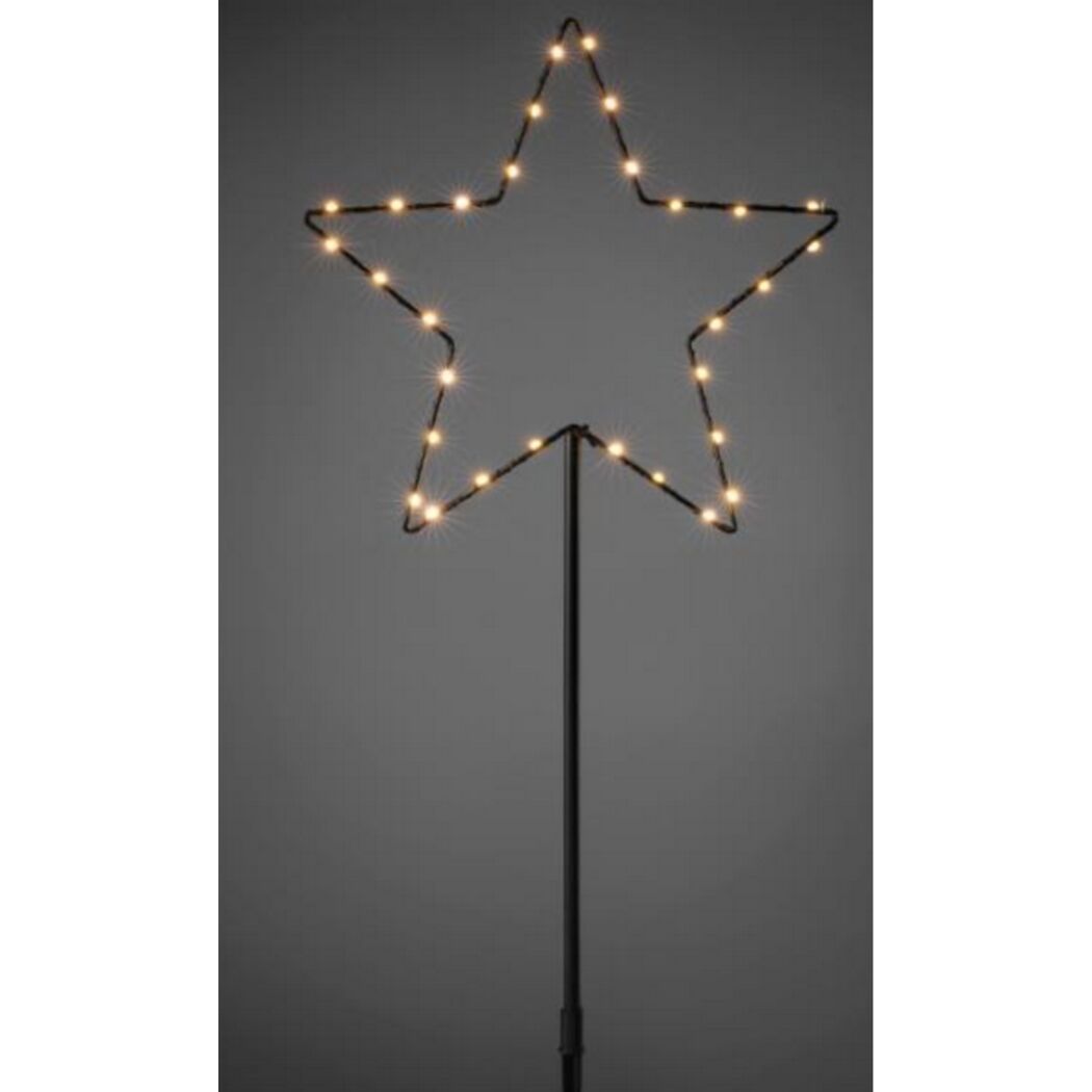 LED-Gartenstecker 'Stern' warmweiß 69 cm