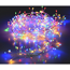 LED-Silberdraht-Cluster-Lichterkette 100 LEDs bunt 100 cm
