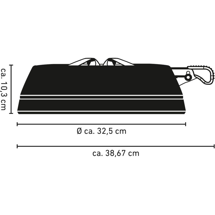Grüner Baumständer mit Maßen