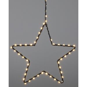 LED-Dekofigur Holzstern schwarz Ø 20 cm