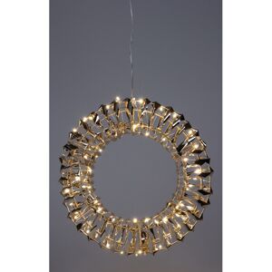 LED-Metallkranz warmweiß 6 x 30 x 30 cm