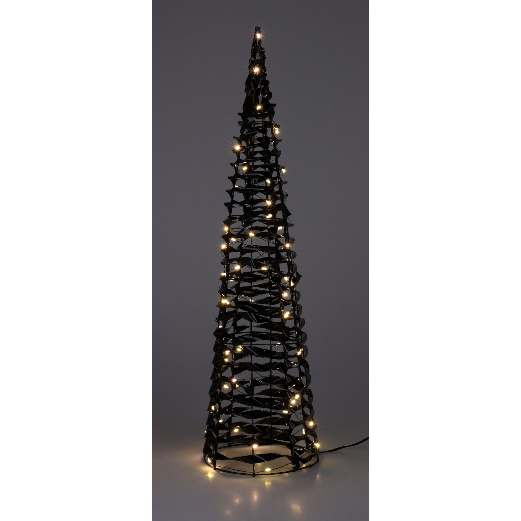 Schwarzer beleuchteter Deko-Weihnachtsbaum