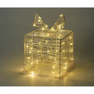 LED-Metallgeschenk warmweiß 15 x 15 x 15 cm