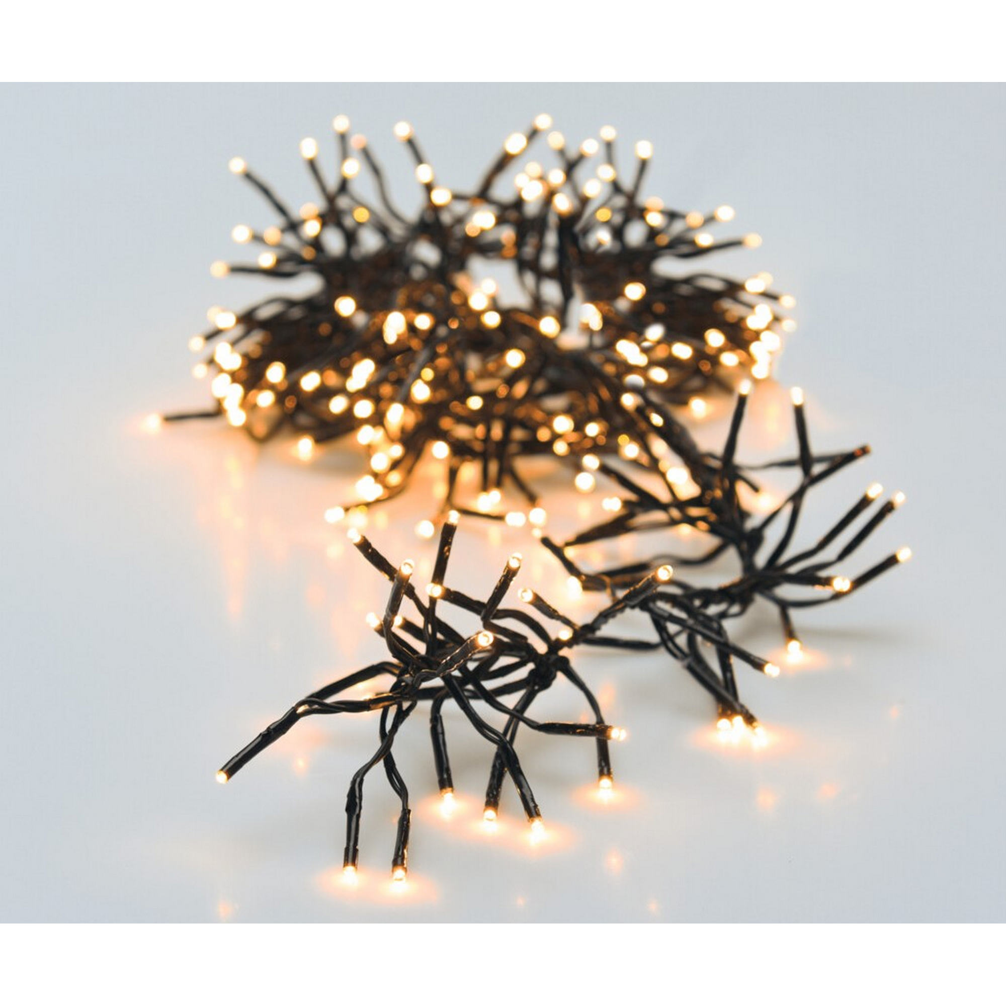 Schwarze Lichterkette mit LEDs