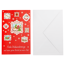 Verkleinertes Bild von Weihnachtskarte blau/rot mit Umschlag