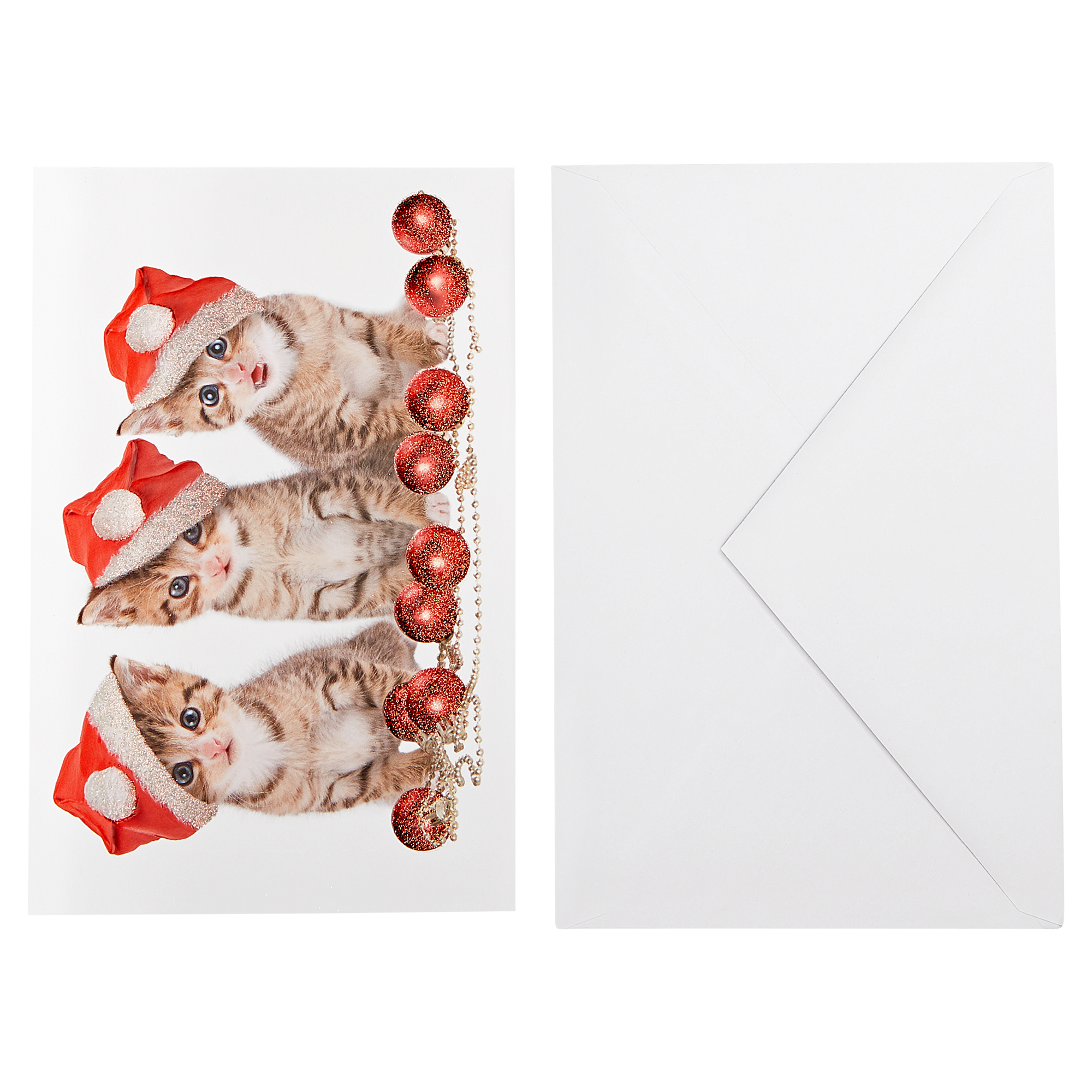 Weihnachtskarte blau/rot mit Umschlag + product picture