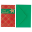 Verkleinertes Bild von Weihnachtskarte 'Karo' rot mit Umschlag