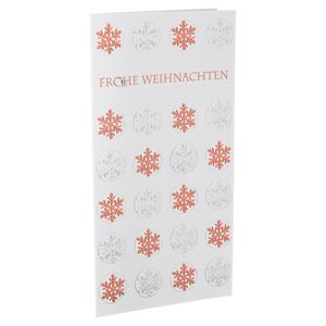 Weihnachtskarte 'Schneeflocke' mehrfarbig mit Umschlag