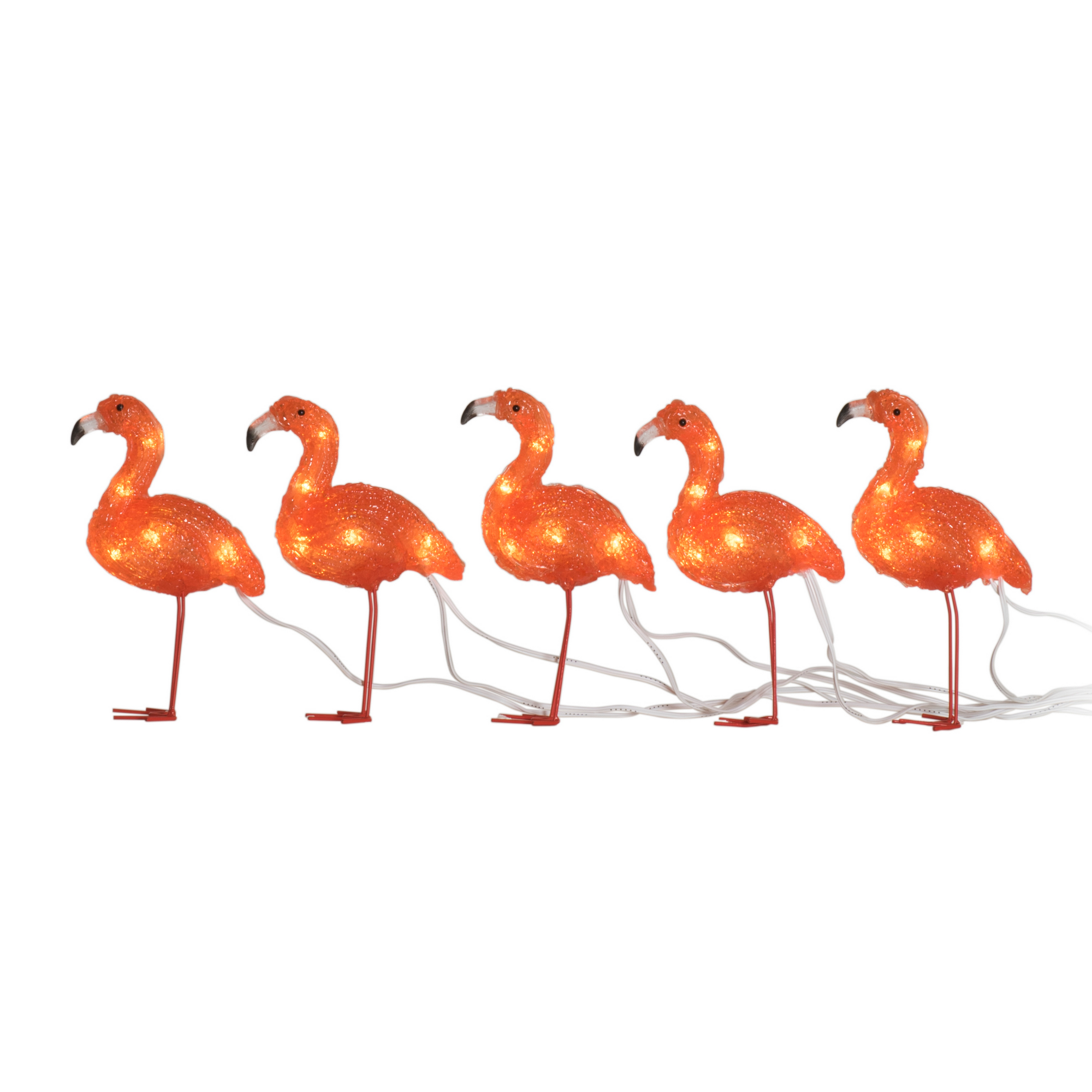LED-Dekofigur Flamingo 40 LED bernsteinfarben 17 x 400 cm