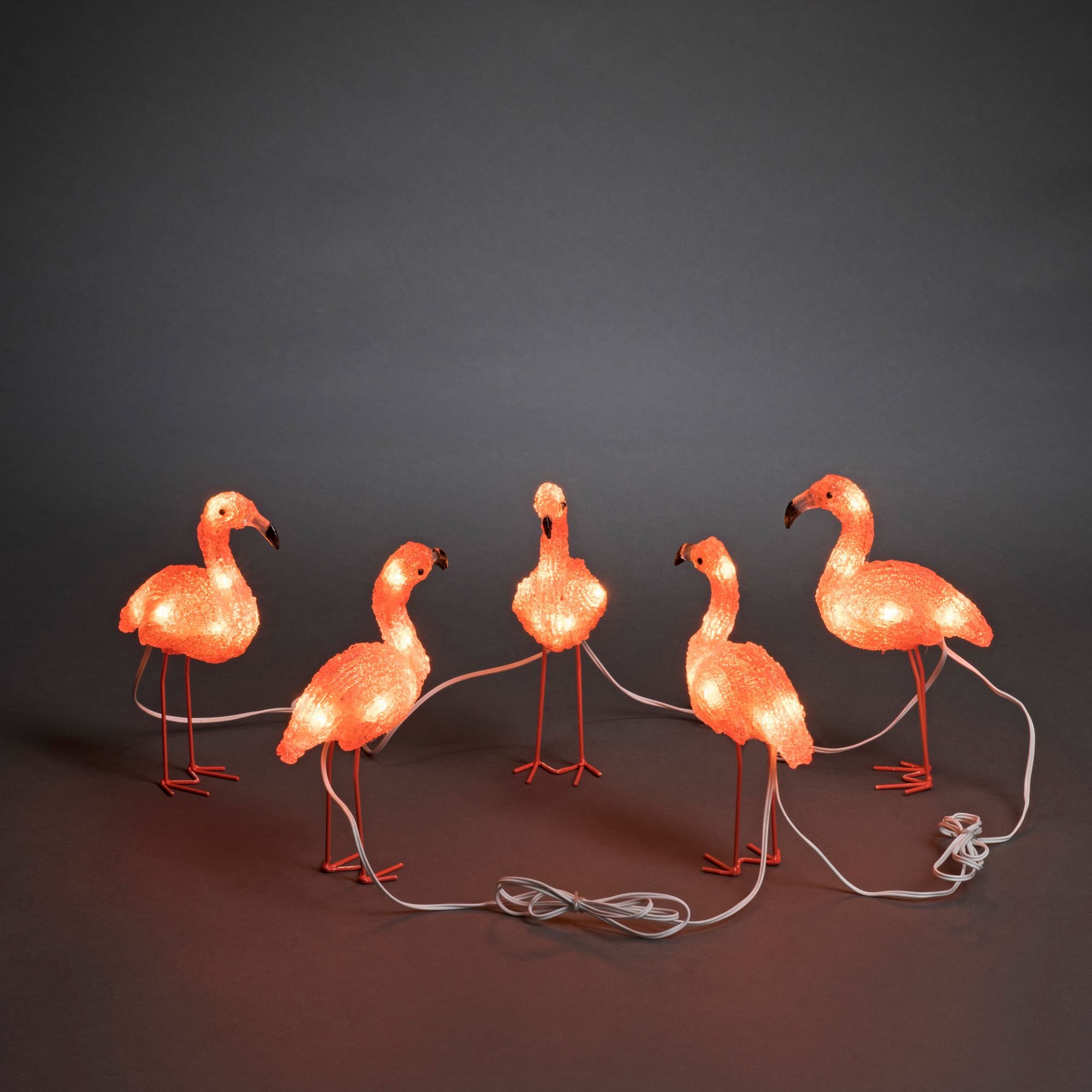 LED-Dekofigur Flamingo 40 LED bernsteinfarben 17 x 400 cm