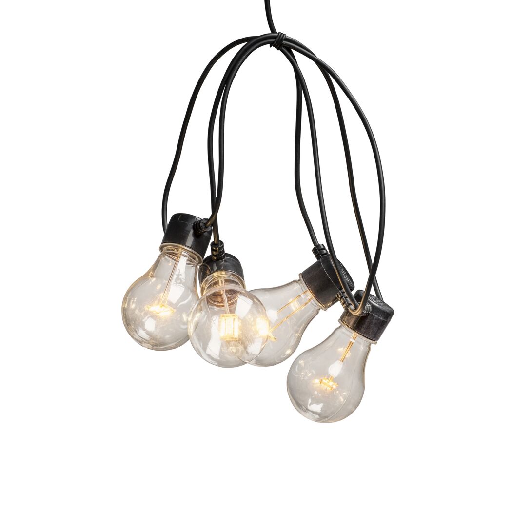 LED-Biergartenkette 10 LEDs bernsteinfarben 450 cm