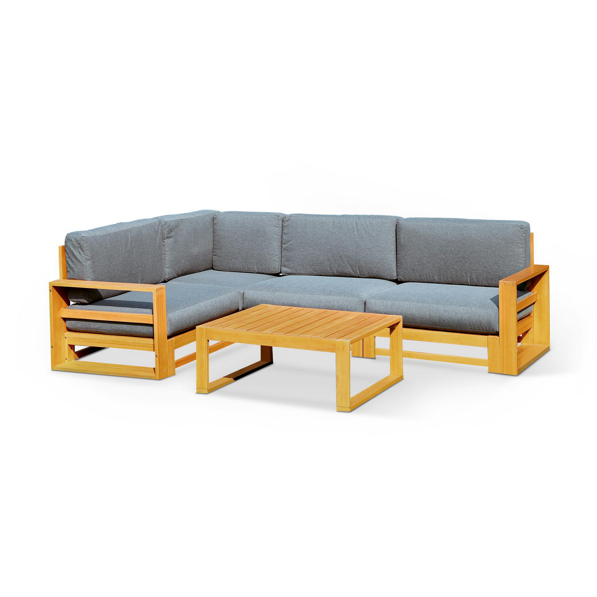Lounge-Set 'Olivia' braun/grau 5-teilig + product picture