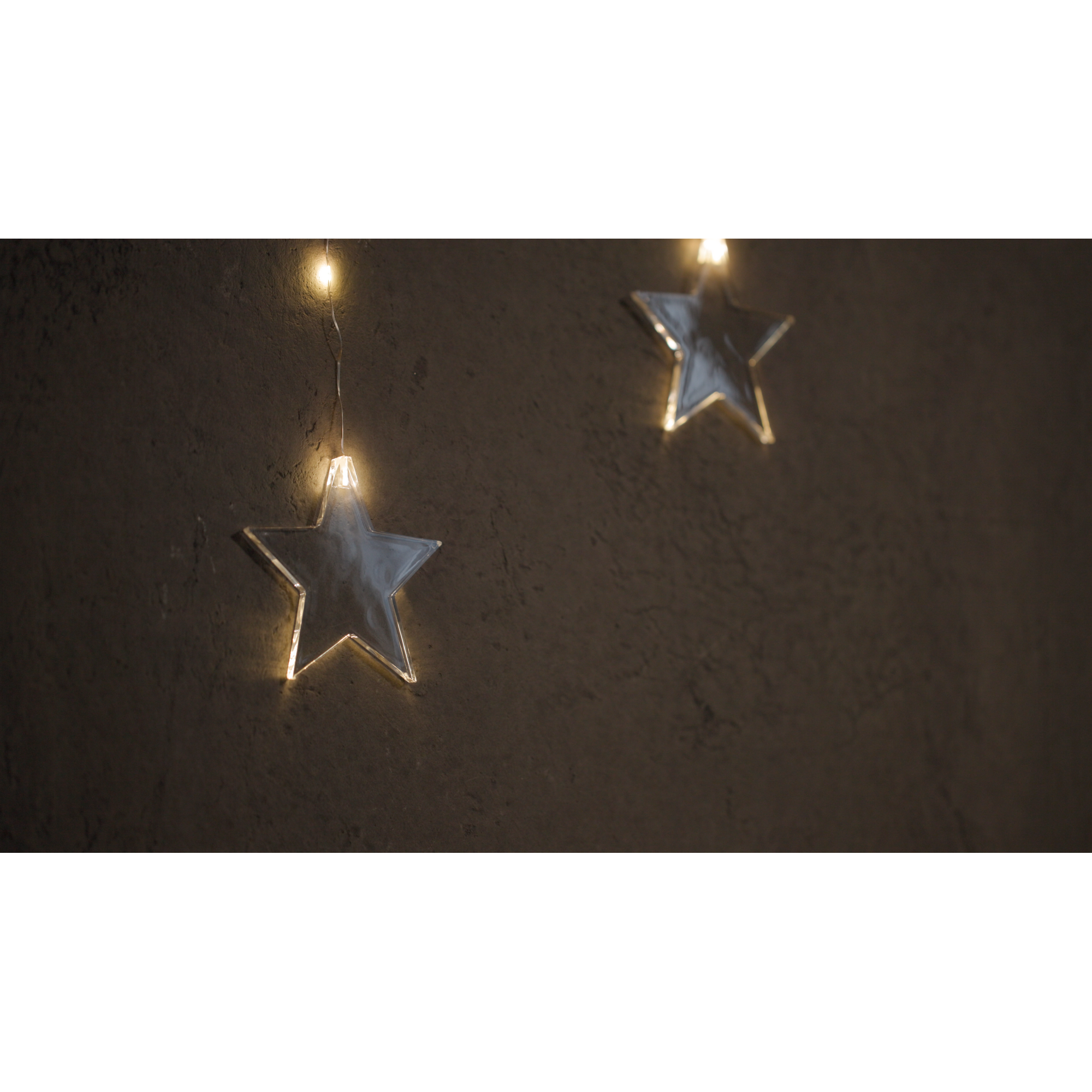 LED-Lichtervorhang 'Stern' 52 LEDs warmweiß 150 cm