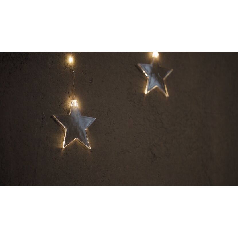 LED-Lichtervorhang 'Stern' 52 LEDs warmweiß 150 cm
