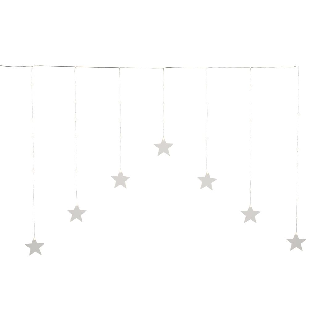LED-Lichtervorhang 'Stern' 52 LEDs warmweiß 150 cm