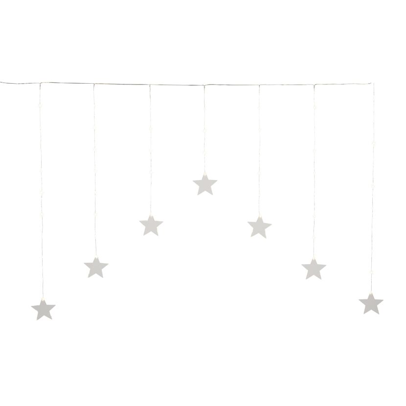 LED-Lichtervorhang 'Stern' 52 LEDs warmweiß 150 cm