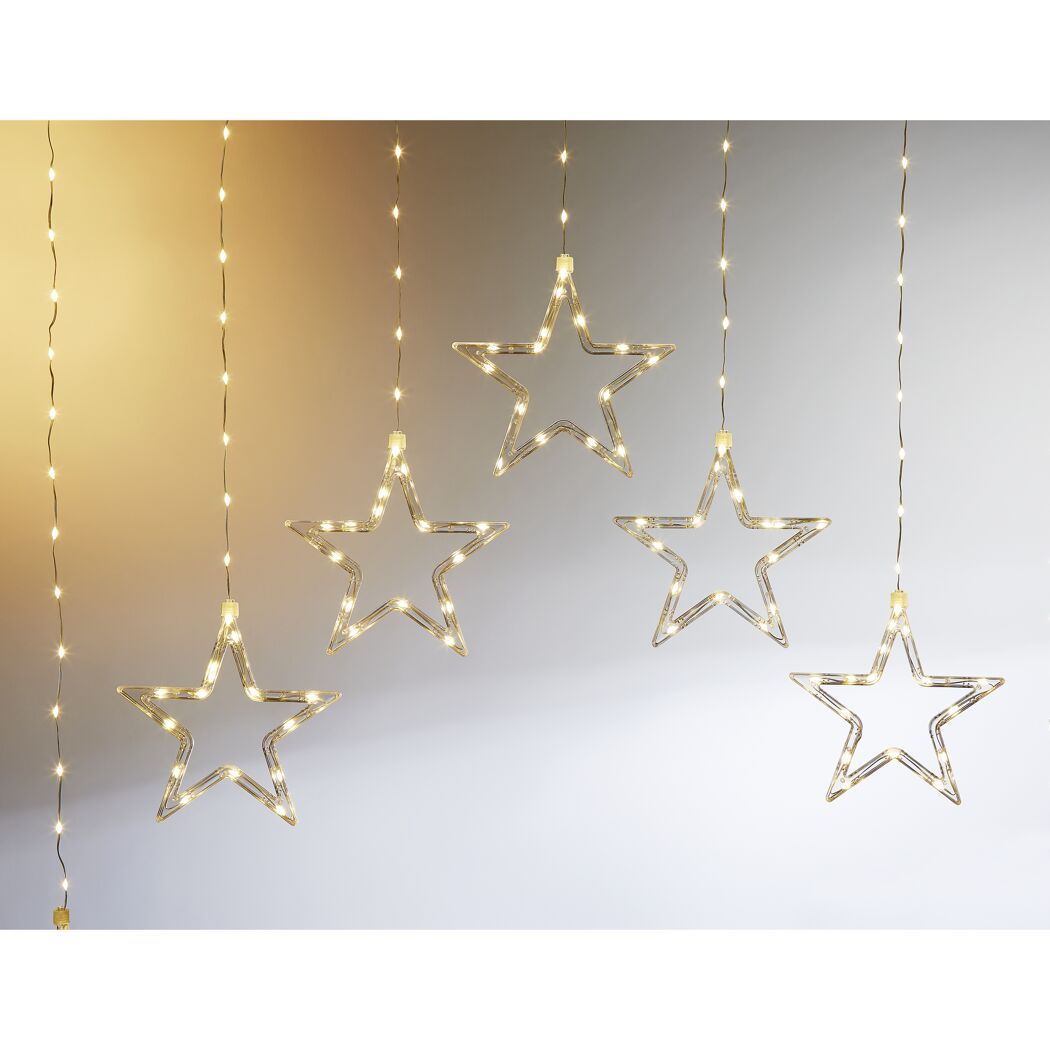 LED-Lichtervorhang 'Stern' 251 LEDs warmweiß 120 cm