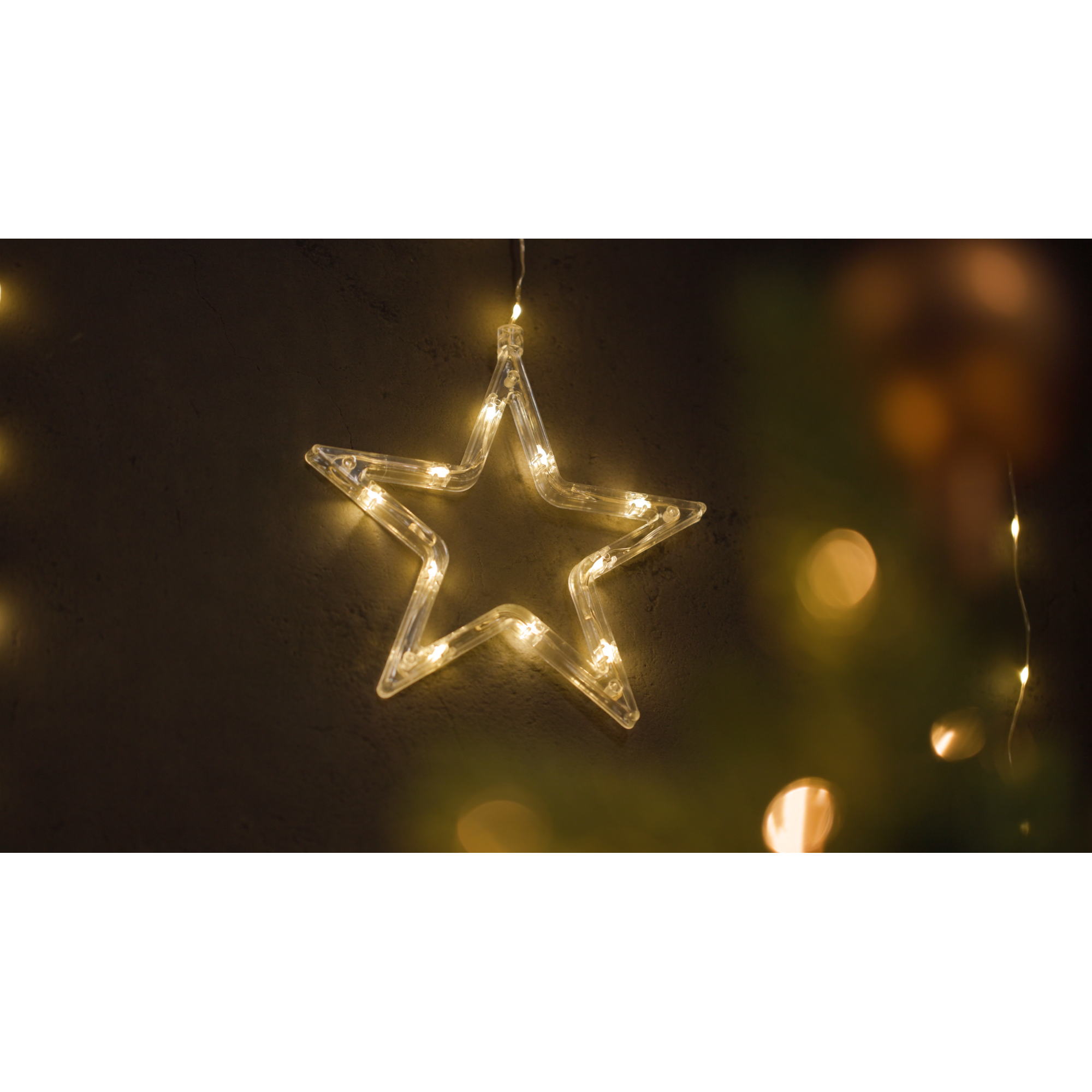 LED-Lichtervorhang 196 LEDs warmweiß 200 cm