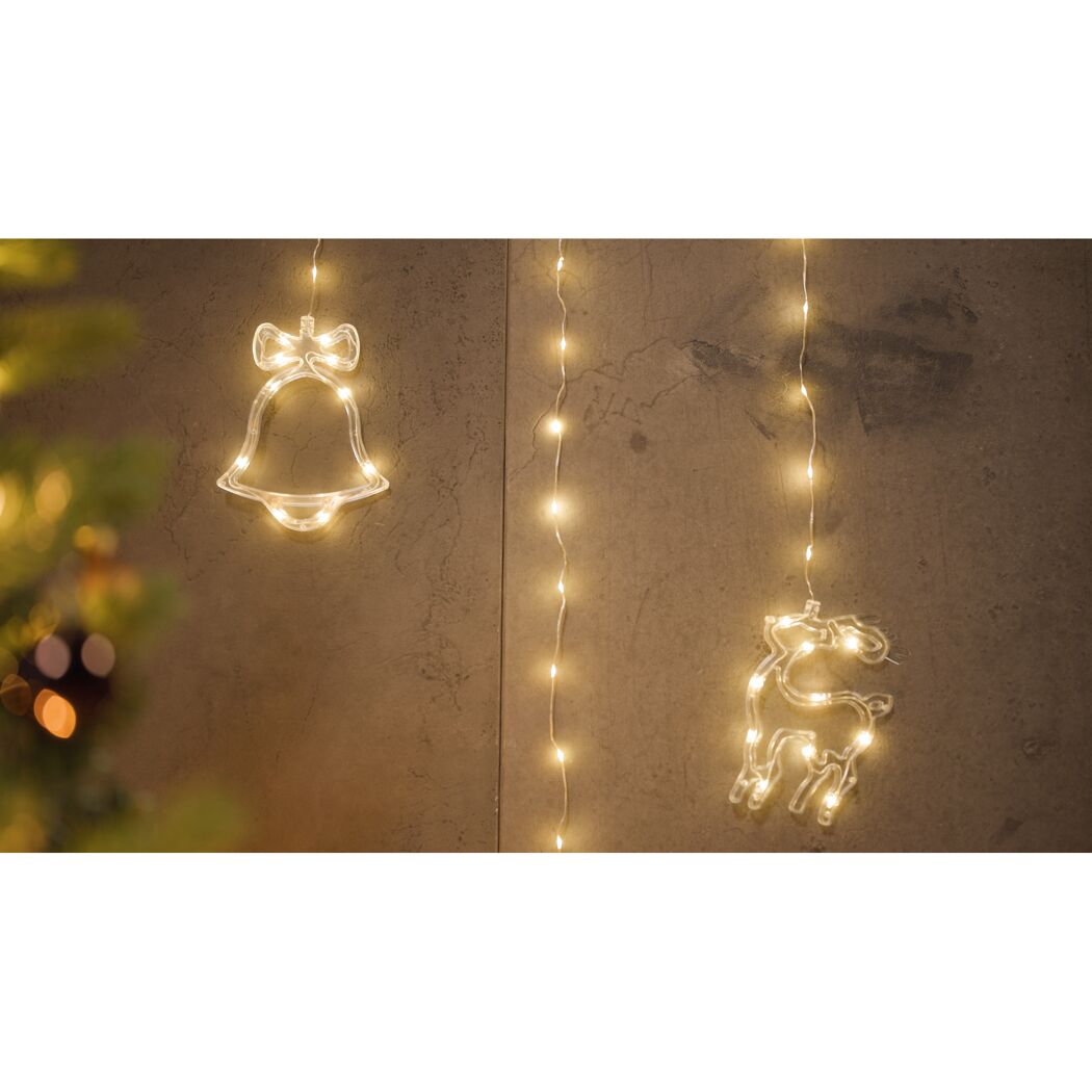 LED-Lichtervorhang 196 LEDs warmweiß 200 cm