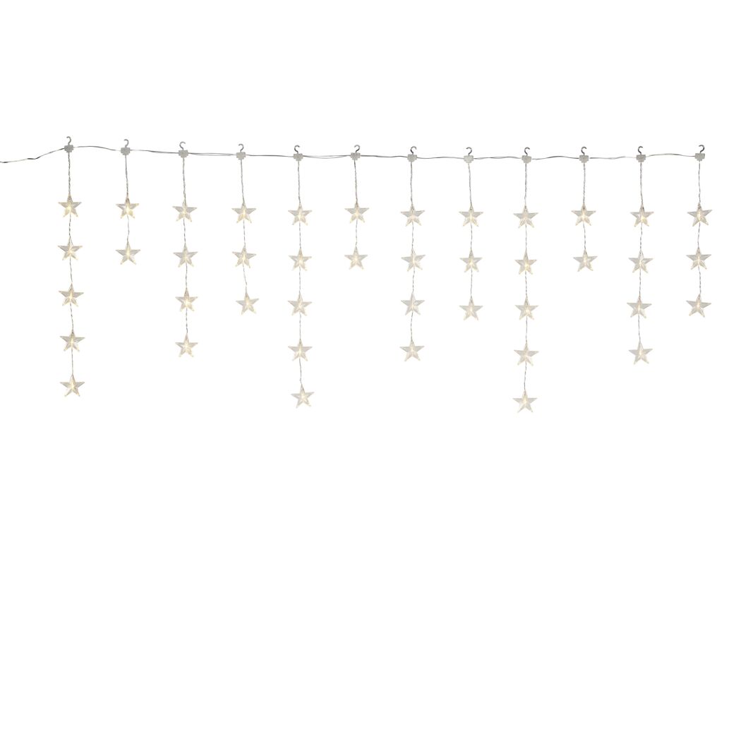 LED-Lichtervorhang 'Stern' 42 LEDs warmweiß 170 cm