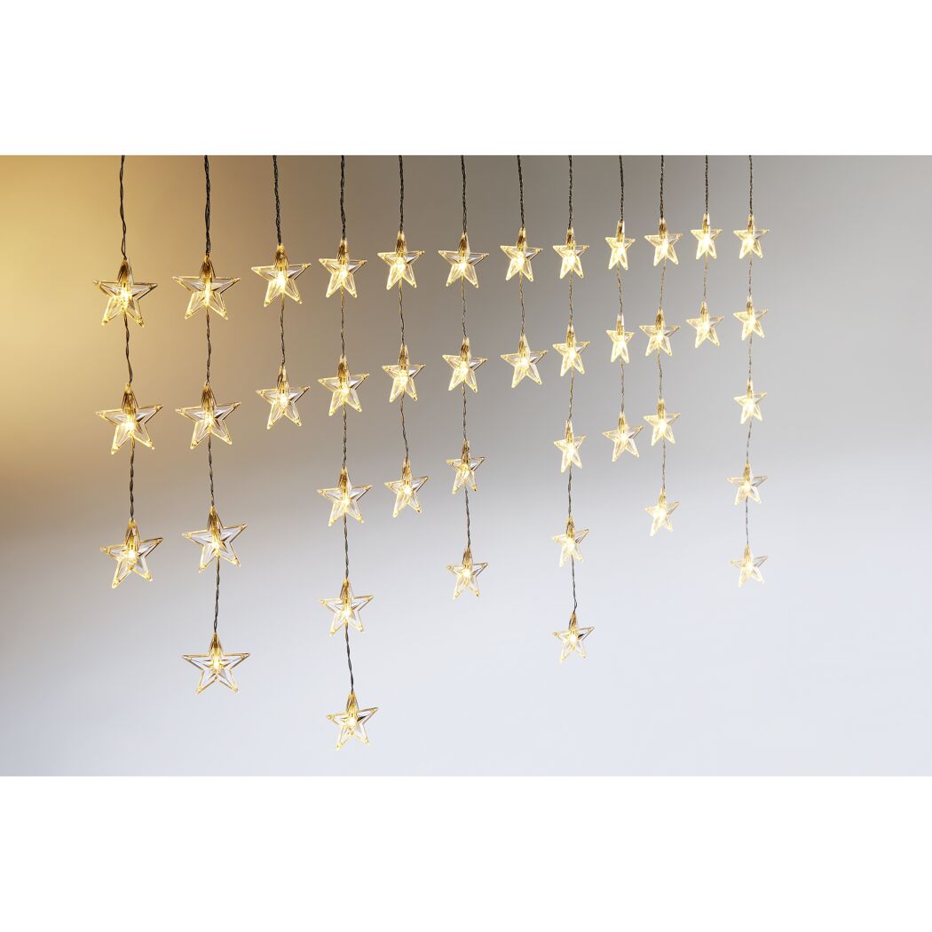 LED-Lichtervorhang 'Stern' 42 LEDs warmweiß 170 cm