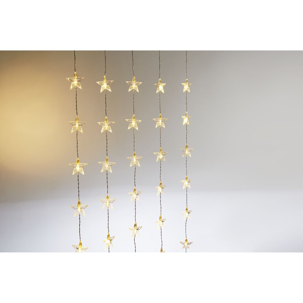 LED-Lichtervorhang 'Stern' 40 LEDs warmweiß 100 cm