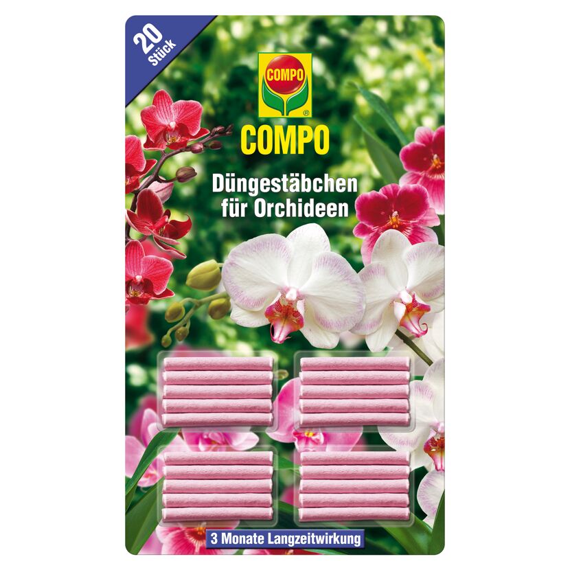COMPO Düngestäbchen für Orchideen, 20 Stück