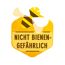 Schild mit Biene: Nicht bienengefährlich